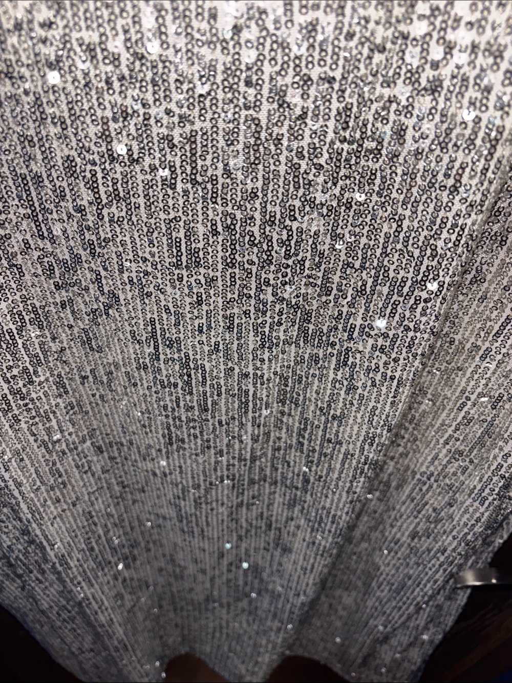 Vince Camuto Silver Sequin V-Neck Mini Dress - Picture 11 of 16